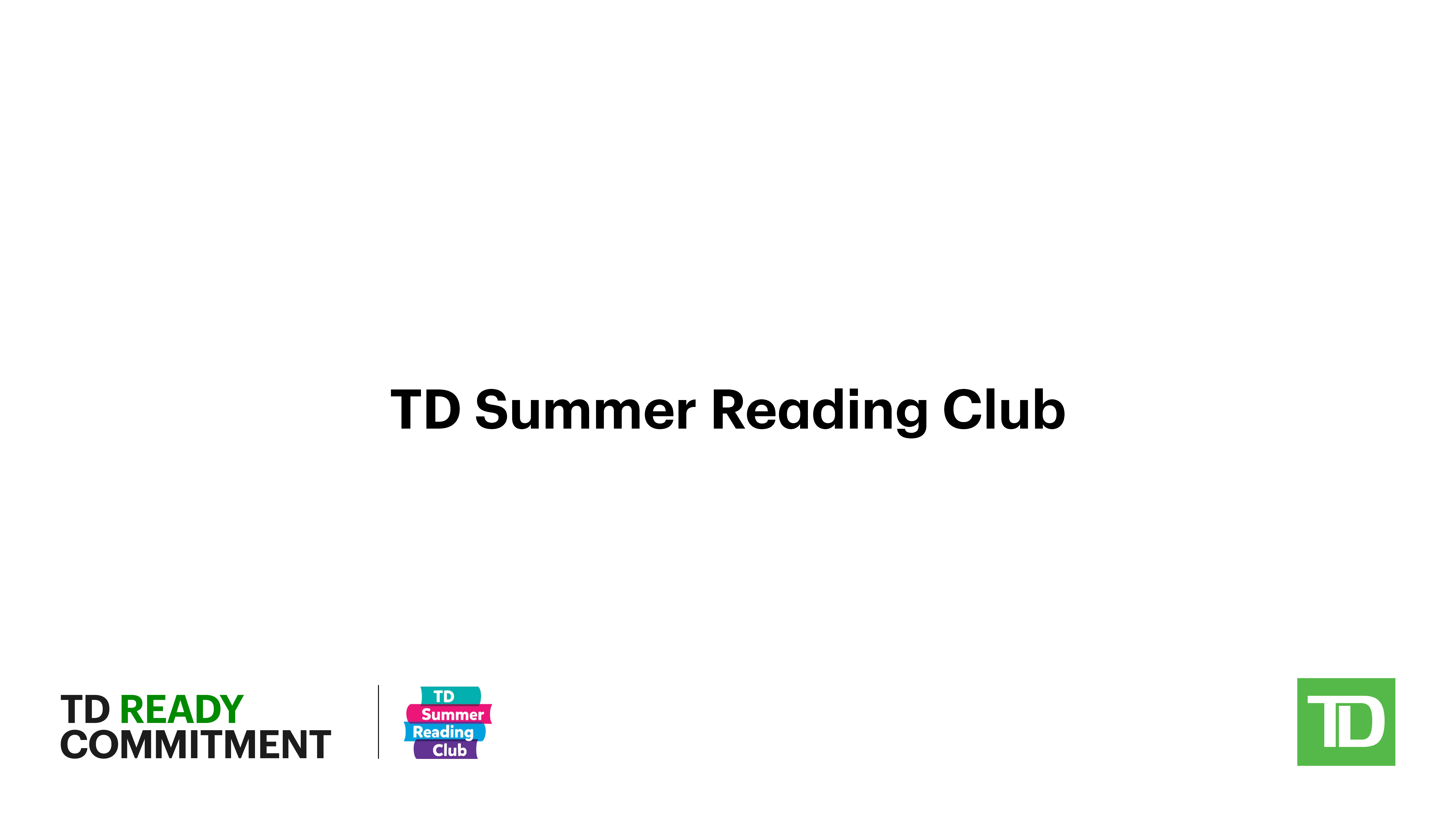 TD Summer Reading Club — Page 1